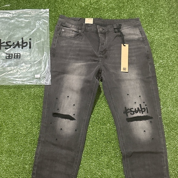 Ksubi Men's Distressed Black Jeans - Picture 2 of 4